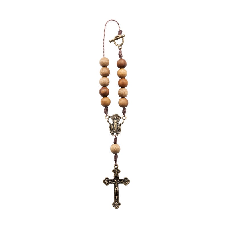 Intercession Car Rearview Mirror Rosary (Lady of Grace) - Image 3